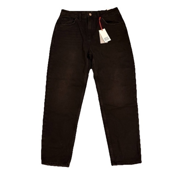 BDG Denim - NWT BDG Black Straight Legged Mom Jeans Classic Distressed Style Womens 31 Waist